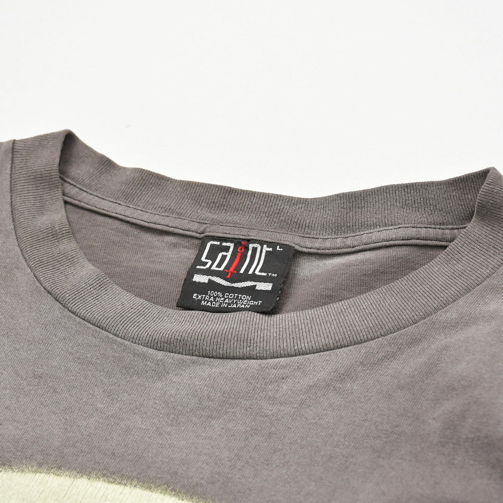 新品同様 SAINT MICHAEL セントマイケル 長袖Tシャツ SM-A21-0000-019 サイズL フェードブラック ヴィンテージ加工 中古 4a010067