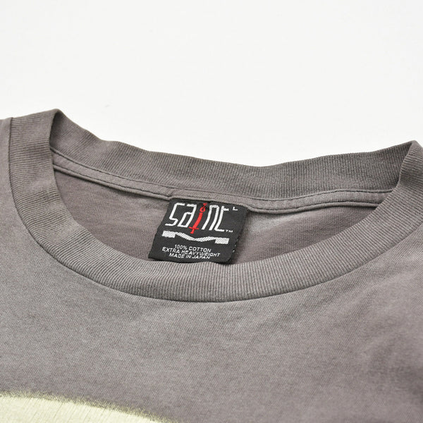 新品同様 SAINT MICHAEL セントマイケル 長袖Tシャツ SM-A21-0000-019 サイズL フェードブラック ヴィンテージ加工 中古 4a010067