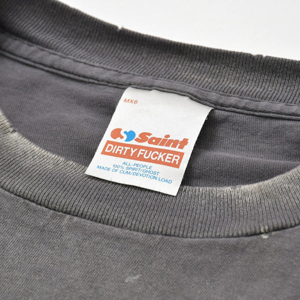 新品同様 SAINT MICHAEL セントマイケル 25SS 半袖Tシャツ SM-HR8-0000-015 サイズL ビーバス&バッドヘッド ヴィンテージ加工 中古 4a010068