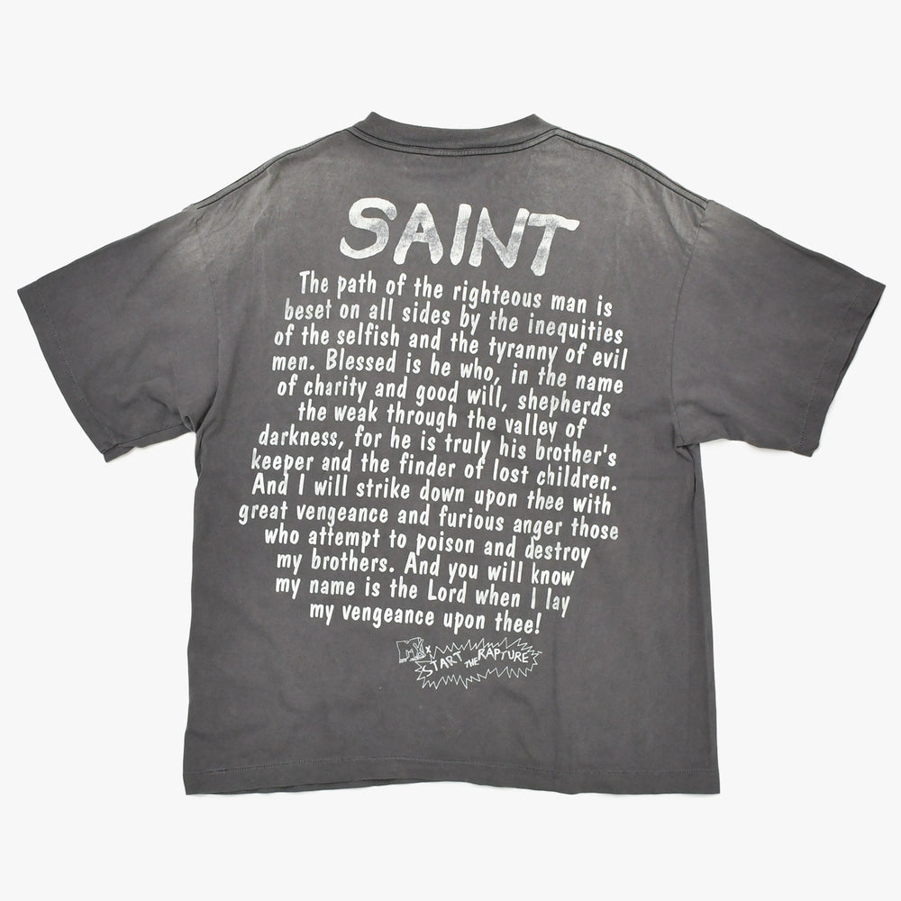 新品同様 SAINT MICHAEL セントマイケル 25SS 半袖Tシャツ SM-HR8-0000-015 サイズL ビーバス&バッドヘッド ヴィンテージ加工 中古 4a010068