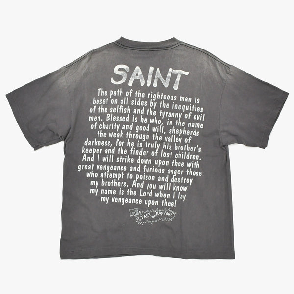 新品同様 SAINT MICHAEL セントマイケル 25SS 半袖Tシャツ SM-HR8-0000-015 サイズL ビーバス&バッドヘッド ヴィンテージ加工 中古 4a010068