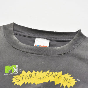 新品同様 SAINT MICHAEL セントマイケル 25SS 半袖Tシャツ SM-HR8-0000-015 サイズL ビーバス&バッドヘッド ヴィンテージ加工 中古 4a010068