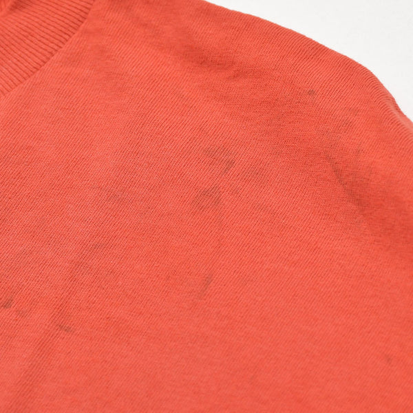 極美品 SAINT MICHAEL セントマイケル 半袖Tシャツ SM-HR1-0000-025 サイズL レッド コットン ヴィンテージ加工 中古 4a010069