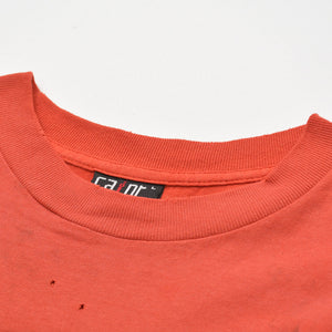 極美品 SAINT MICHAEL セントマイケル 半袖Tシャツ SM-HR1-0000-025 サイズL レッド コットン ヴィンテージ加工 中古 4a010069