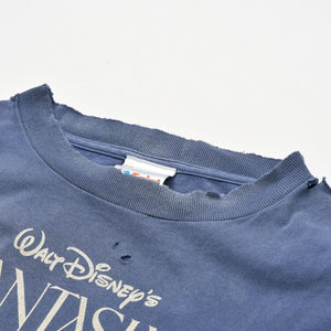 極美品 SAINT MICHAEL セントマイケル FANTASIA ファンタジア 半袖Tシャツ SM-HR8-0000-C65 サイズL ネイビー ヴィンテージ加工 中古 4a010070