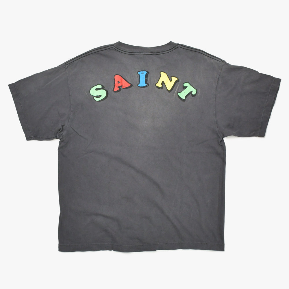 新品同様 SAINT MICHAEL セントマイケル × JAMIE REID ジェイミー リード 半袖Tシャツ SM-MK8-0000-C01 サイズL ブラック 中古 4a010071