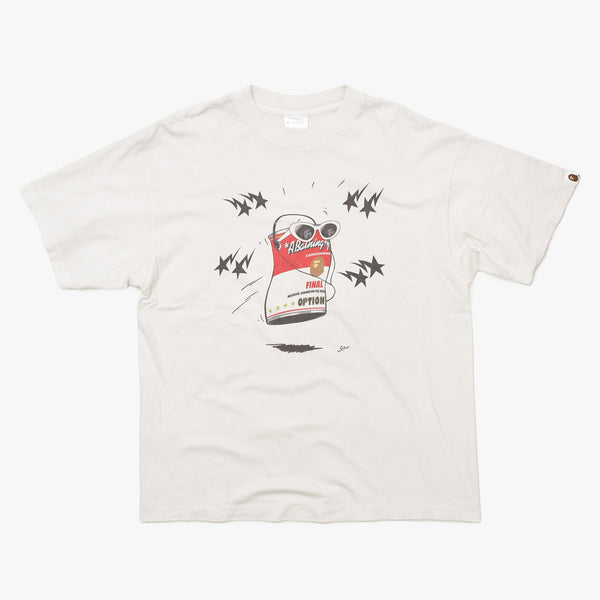 極美品 SAINT MICHAEL セントマイケル × A BATHING APE アベイシングエイプ 半袖Tシャツ SM-MK1-0000-C34 サイズL ホワイト 中古 4a010072