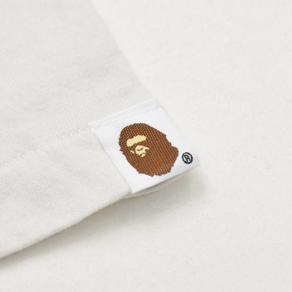 極美品 SAINT MICHAEL セントマイケル × A BATHING APE アベイシングエイプ 半袖Tシャツ SM-MK1-0000-C34 サイズL ホワイト 中古 4a010072
