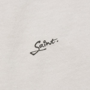 極美品 SAINT MICHAEL セントマイケル × A BATHING APE アベイシングエイプ 半袖Tシャツ SM-MK1-0000-C34 サイズL ホワイト 中古 4a010072