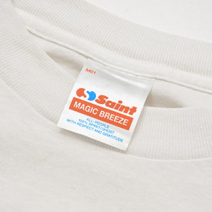 極美品 SAINT MICHAEL セントマイケル × A BATHING APE アベイシングエイプ 半袖Tシャツ SM-MK1-0000-C34 サイズL ホワイト 中古 4a010072