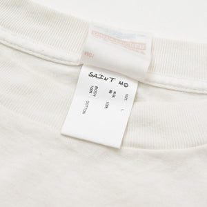 Very Good Condition SAINT MICHAEL 26SS Short Sleeve T-shirt SM-MK8-0000-017 Size L Bunny Girl White Print Used 4a010073