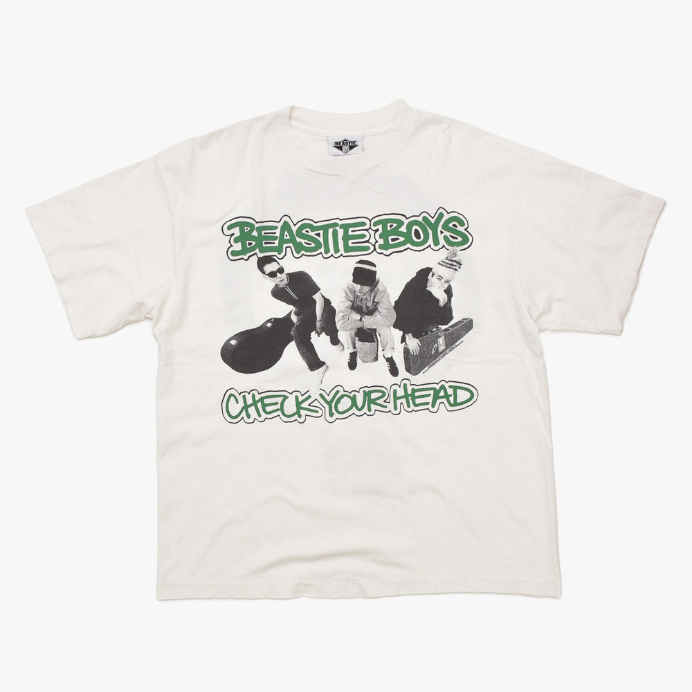 極美品 SAINT MICHAEL セントマイケル × BEASTIE BOYS ビースティボーイズ 半袖Tシャツ SM-MK8-0000-C23 サイズL ホワイト 中古 4a010074
