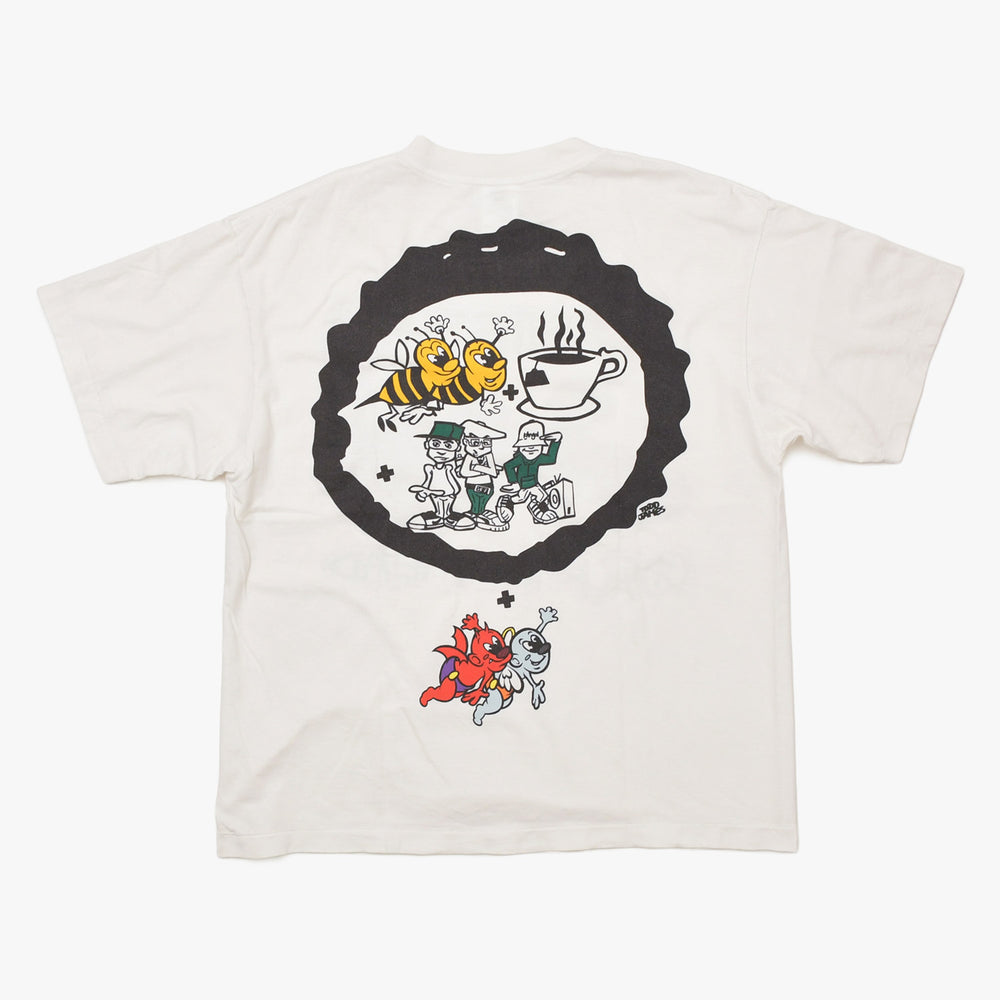 極美品 SAINT MICHAEL セントマイケル × BEASTIE BOYS ビースティボーイズ 半袖Tシャツ SM-MK8-0000-C23 サイズL ホワイト 中古 4a010074