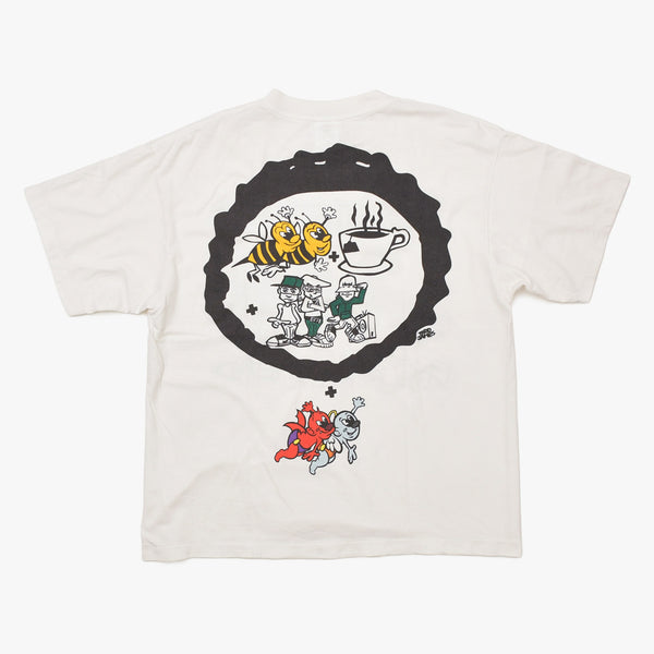 Very good condition SAINT MICHAEL Saint Michael × BEASTIE BOYS Beastie Boys short sleeve T-shirt SM-MK8-0000-C23 Size L White Used 4a010074