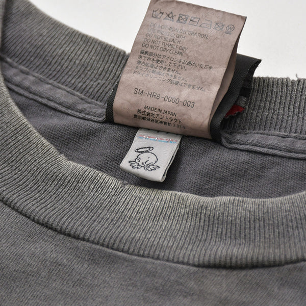 新品同様 SAINT MICHAEL セントマイケル DELICATE BULLSHIT 半袖Tシャツ SM-HR8-0000-003 サイズS ブラック ヴィンテージ加工 中古 4a010075