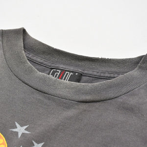 新品同様 SAINT MICHAEL セントマイケル DELICATE BULLSHIT 半袖Tシャツ SM-HR8-0000-003 サイズS ブラック ヴィンテージ加工 中古 4a010075