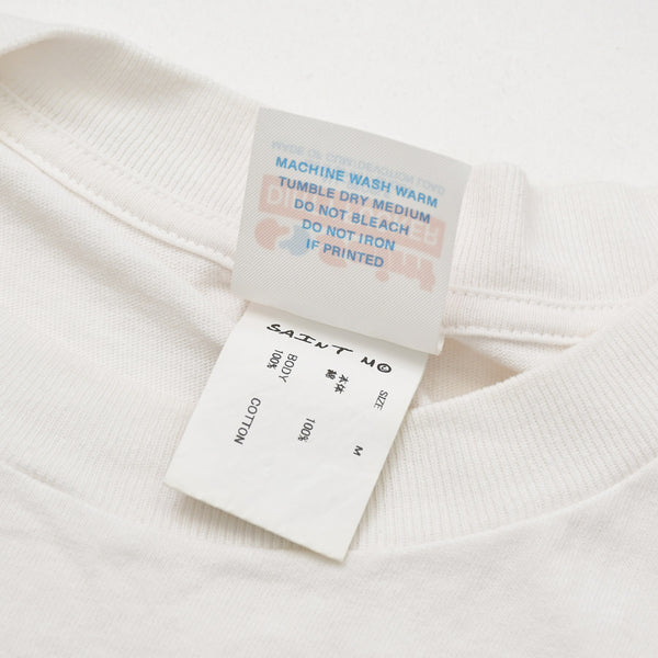 新品同様 SAINT MICHAEL セントマイケル 24AW 半袖Tシャツ SM-YS1-0000-007 サイズM ホワイト マルチカラー 中古 4a010076