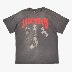 新品同様 SAINT MICHAEL セントマイケル × DENIM TEARS デニムティアーズ 半袖Tシャツ SM-S22-0000-064 サイズS ヴィンテージ加工 中古 4a010077