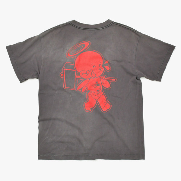 新品同様 SAINT MICHAEL セントマイケル × DENIM TEARS デニムティアーズ 半袖Tシャツ SM-S22-0000-064 サイズS ヴィンテージ加工 中古 4a010077