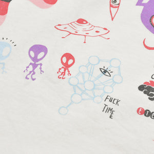 新品未使用 SAINT MICHAEL セントマイケル DAY OF THE FREAKS 半袖Tシャツ SM-HR8-0000-023 サイズS ホワイト マルチカラー 中古 4a010078