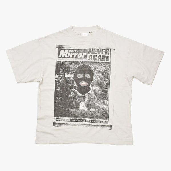 新品未使用 SAINT MICHAEL セントマイケル DAILY MIRROR デイリーミラー 半袖Tシャツ SM-MK3-0000-C02 サイズL ホワイト 中古 4a010079