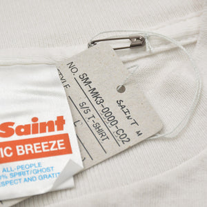 新品未使用 SAINT MICHAEL セントマイケル DAILY MIRROR デイリーミラー 半袖Tシャツ SM-MK3-0000-C02 サイズL ホワイト 中古 4a010079