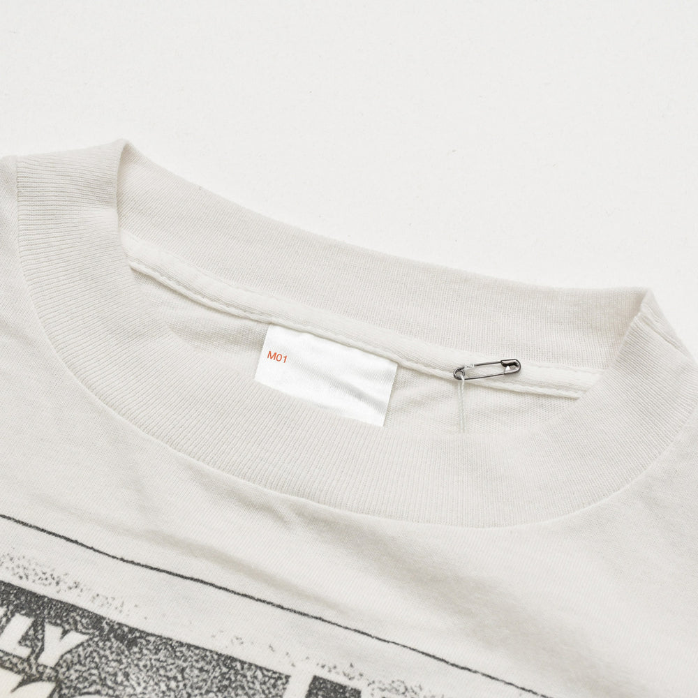 新品未使用 SAINT MICHAEL セントマイケル DAILY MIRROR デイリーミラー 半袖Tシャツ SM-MK3-0000-C02 サイズL ホワイト 中古 4a010079