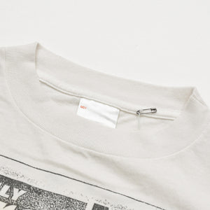 新品未使用 SAINT MICHAEL セントマイケル DAILY MIRROR デイリーミラー 半袖Tシャツ SM-MK3-0000-C02 サイズL ホワイト 中古 4a010079