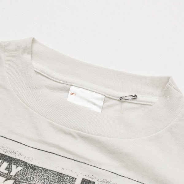新品未使用 SAINT MICHAEL セントマイケル DAILY MIRROR デイリーミラー 半袖Tシャツ SM-MK3-0000-C02 サイズL ホワイト 中古 4a010079