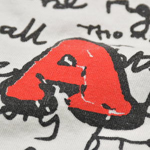 新品未使用 SAINT MICHAEL セントマイケル DAILY MIRROR デイリーミラー 半袖Tシャツ SM-MK3-0000-C02 サイズL ホワイト 中古 4a010079