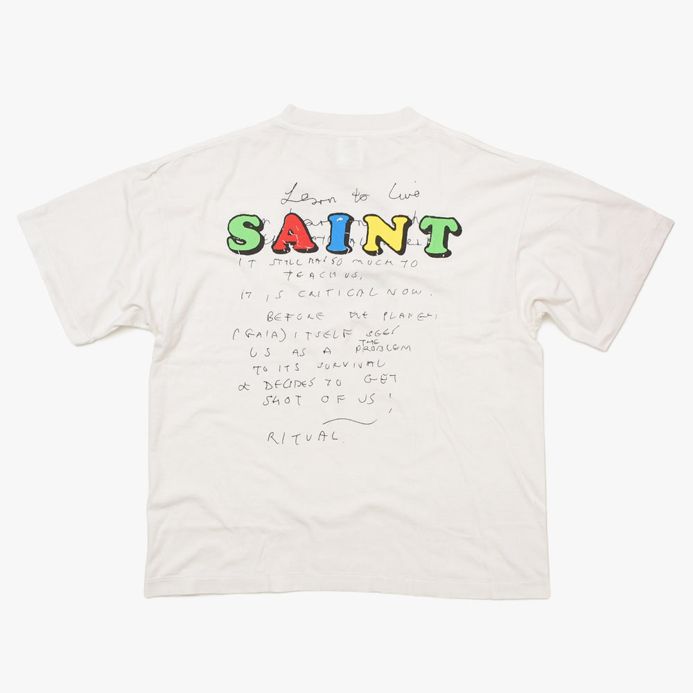 新品未使用 SAINT MICHAEL セントマイケル × JAMIE REID ジェイミー リード 半袖Tシャツ SM-MK8-0000-C04 サイズL アインシュタイン 中古 4a010080