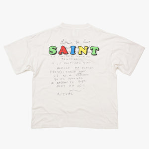 新品未使用 SAINT MICHAEL セントマイケル × JAMIE REID ジェイミー リード 半袖Tシャツ SM-MK8-0000-C04 サイズL アインシュタイン 中古 4a010080