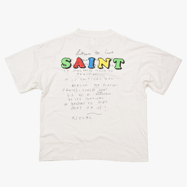 新品未使用 SAINT MICHAEL セントマイケル × JAMIE REID ジェイミー リード 半袖Tシャツ SM-MK8-0000-C04 サイズL アインシュタイン 中古 4a010080
