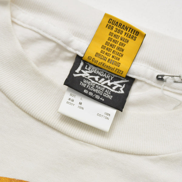 新品未使用 SAINT MICHAEL セントマイケル × The KLF ザ ケイエルエフ 半袖Tシャツ SM-HR1-0000-C02 サイズL スマイル ホワイト 中古 4a010081