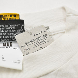 新品未使用 SAINT MICHAEL セントマイケル × The KLF ザ ケイエルエフ 半袖Tシャツ SM-HR1-0000-C02 サイズL スマイル ホワイト 中古 4a010081
