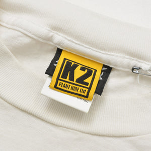 新品未使用 SAINT MICHAEL セントマイケル × The KLF ザ ケイエルエフ 半袖Tシャツ SM-HR1-0000-C02 サイズL スマイル ホワイト 中古 4a010081