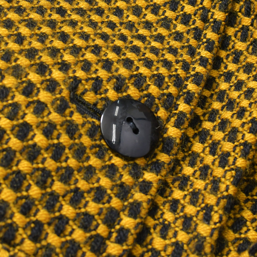 極美品 Dior ディオール 総柄 セットアップ 7040NE83 イエロー ブラック ウール ナイロン キュプラ 中古 4b010144