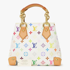 Very good condition LOUIS VUITTON Audra Bron handbag Takashi Murakami M40047 Gold hardware White Multicolor Used 4a001017