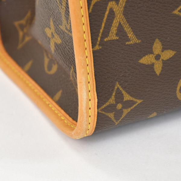 極美品 LOUIS VUITTON ルイヴィトン モノグラム ポパンクール オ ショルダーバッグ M40007 PVCコーティングキャンバス ブラウン 中古 4b010174