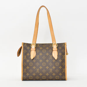 極美品 LOUIS VUITTON ルイヴィトン モノグラム ポパンクール オ ショルダーバッグ M40007 PVCコーティングキャンバス ブラウン 中古 4b010174