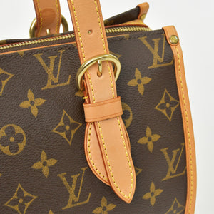 極美品 LOUIS VUITTON ルイヴィトン モノグラム ポパンクール オ ショルダーバッグ M40007 PVCコーティングキャンバス ブラウン 中古 4b010174
