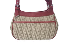Load image into Gallery viewer, 極美品 Christian Dior クリスチャンディオール トロッター ハンドバッグ ブラウン レッド キャンバス 中古 4b001019