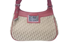 Load image into Gallery viewer, 極美品 Christian Dior クリスチャンディオール トロッター ハンドバッグ ブラウン レッド キャンバス 中古 4b001019