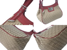 Load image into Gallery viewer, 極美品 Christian Dior クリスチャンディオール トロッター ハンドバッグ ブラウン レッド キャンバス 中古 4b001019