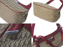 Load image into Gallery viewer, 極美品 Christian Dior クリスチャンディオール トロッター ハンドバッグ ブラウン レッド キャンバス 中古 4b001019