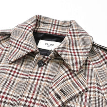 画像をギャラリービューアに読み込む, 新品同様品 CELINE セリーヌ プリンス オブ ウェールズ トレンチコート 2M382330D チェック コットン ウール ナイロン サイズ36 中古 4b010216