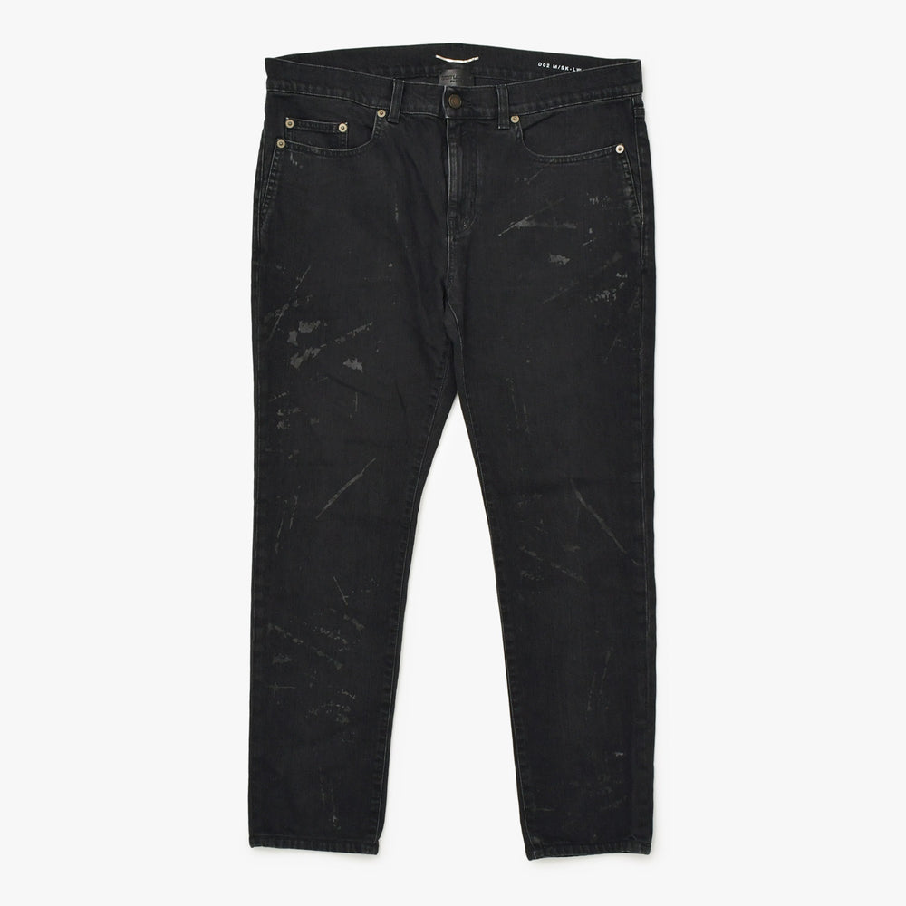 Saint Laurent Paris スキニーデニムパンツ Skinny Denim Pants コットン ブラック サイズ32 美品 中古 4b010238