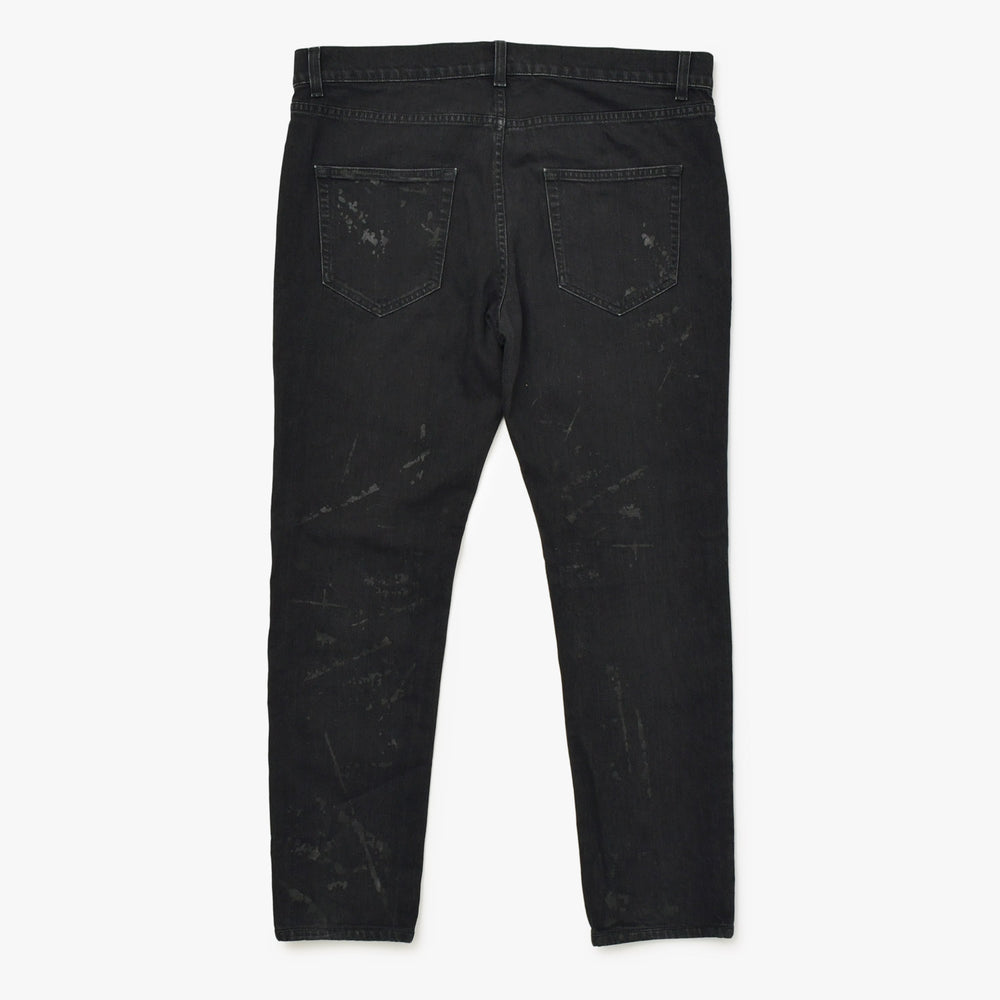 Saint Laurent Paris スキニーデニムパンツ Skinny Denim Pants コットン ブラック サイズ32 美品 中古 4b010238