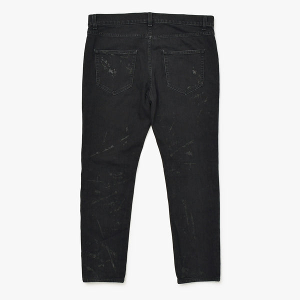 Saint Laurent Paris スキニーデニムパンツ Skinny Denim Pants コットン ブラック サイズ32 美品 中古 4b010238