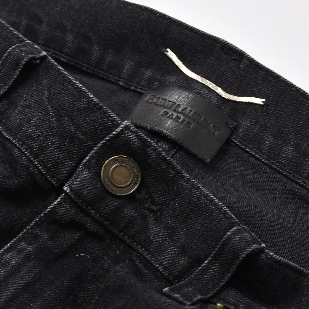 Saint Laurent Paris Skinny Denim Pants Cotton Black Size 32 Good Condition Used 4b010238